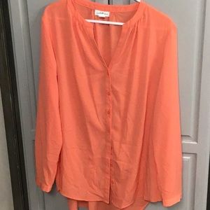 Buttondown sheer blouse, nwot